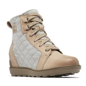 🐨SOREL🐨EVIE 11 NW LACE WOMAN 9.O BOOTIES WATERPROOF OMEGA TAUPE WET SAND NWOB